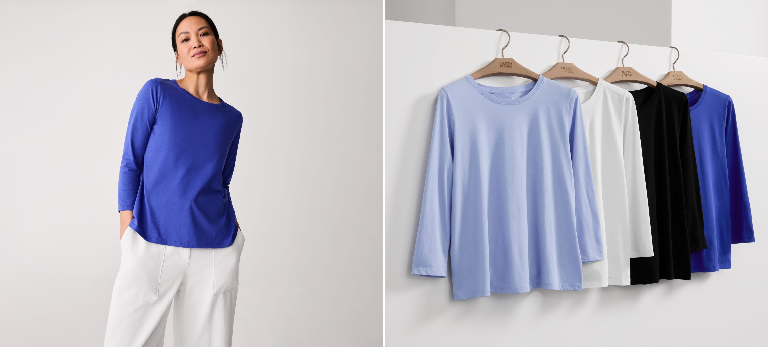Organic Pima Cotton Jersey Long Sleeve Tee