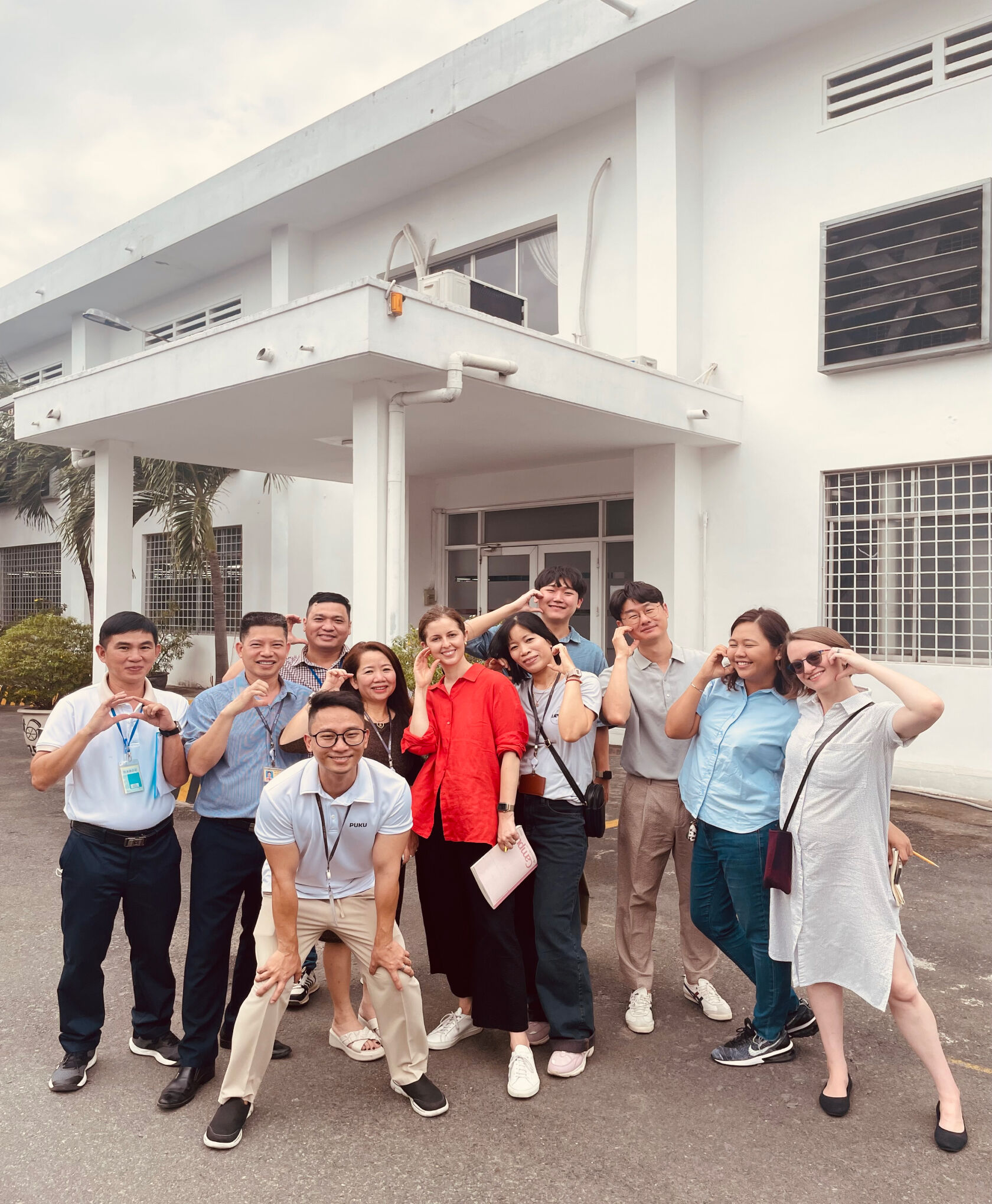 The management team at Puku, a factory in Vietnam. The management team at Puku, a factory in Vietnam.