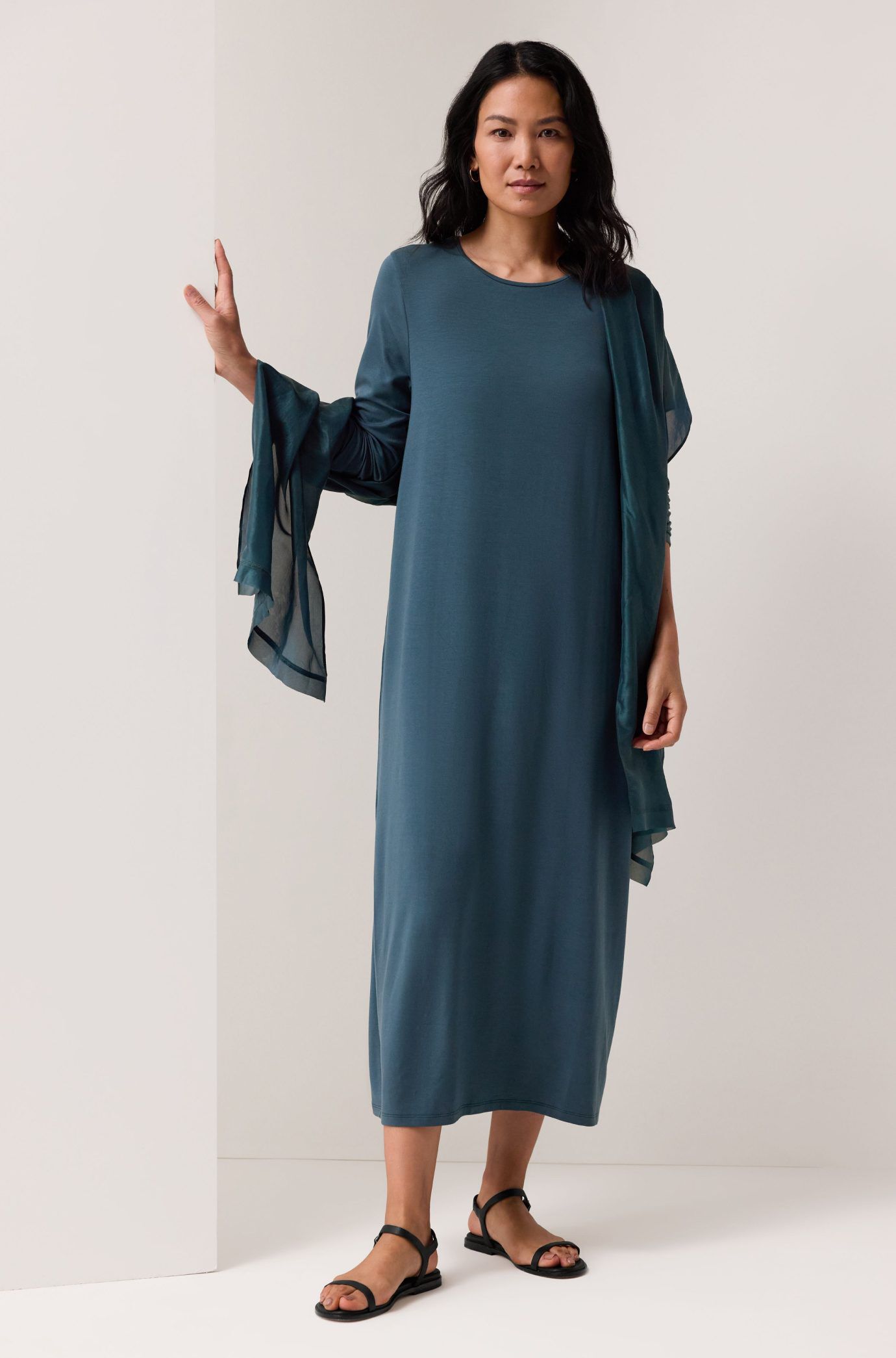 Stretch Jersey Knit Oval Dress