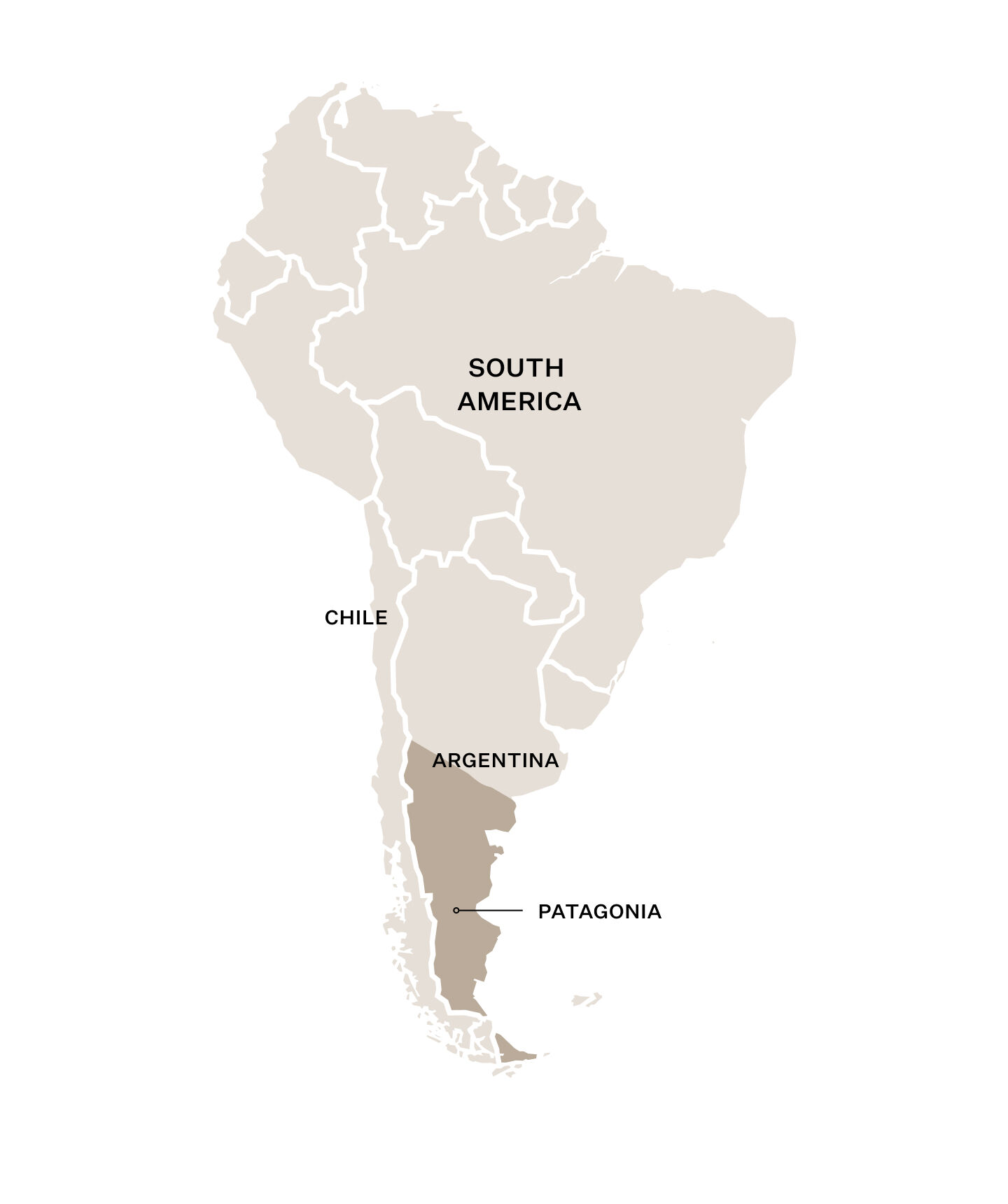 map of the grasslands of Patagonia map of the grasslands of Patagonia
