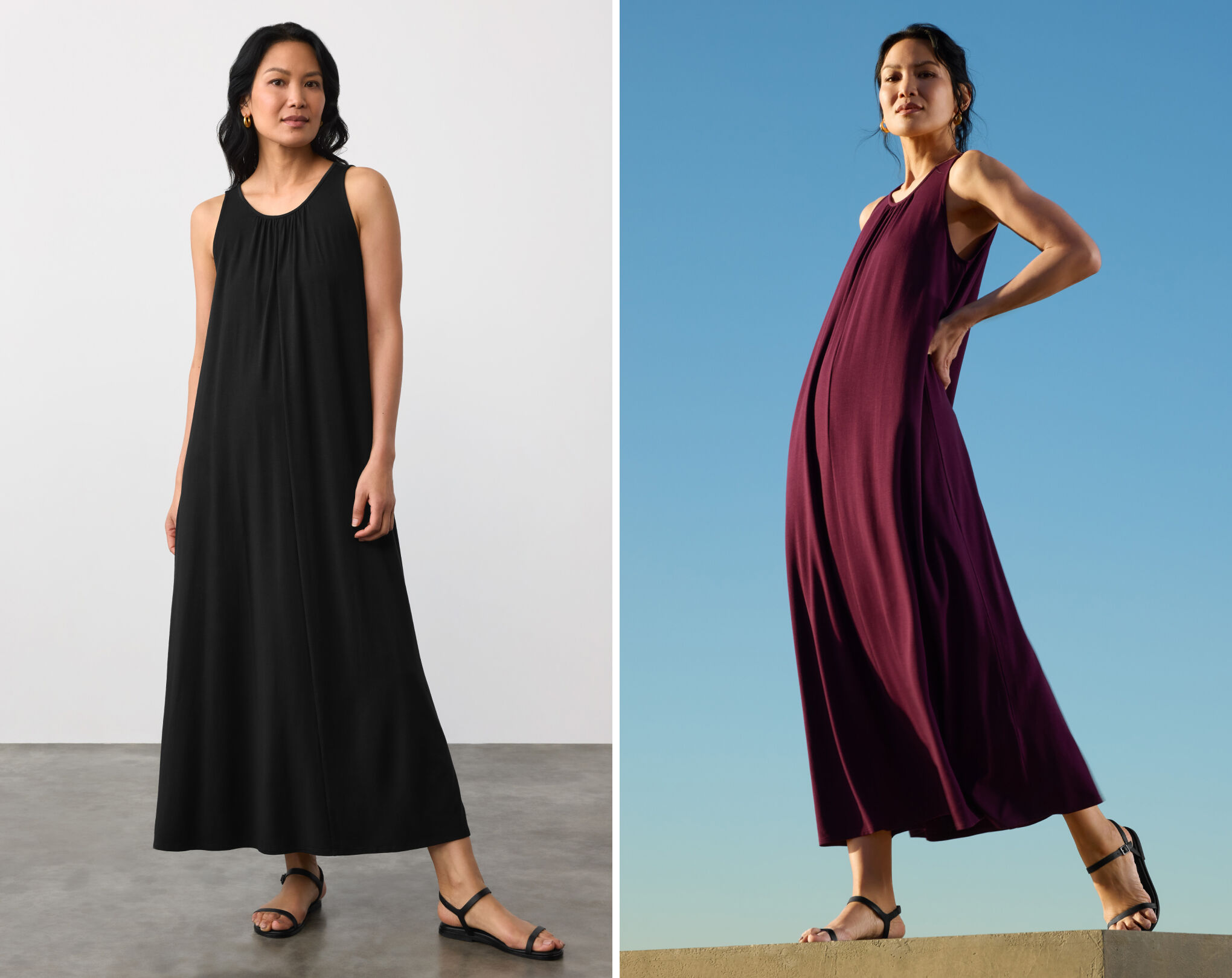 Fine Jersey Round Neck Tank Dress Fine Jersey Round Neck Tank Dress