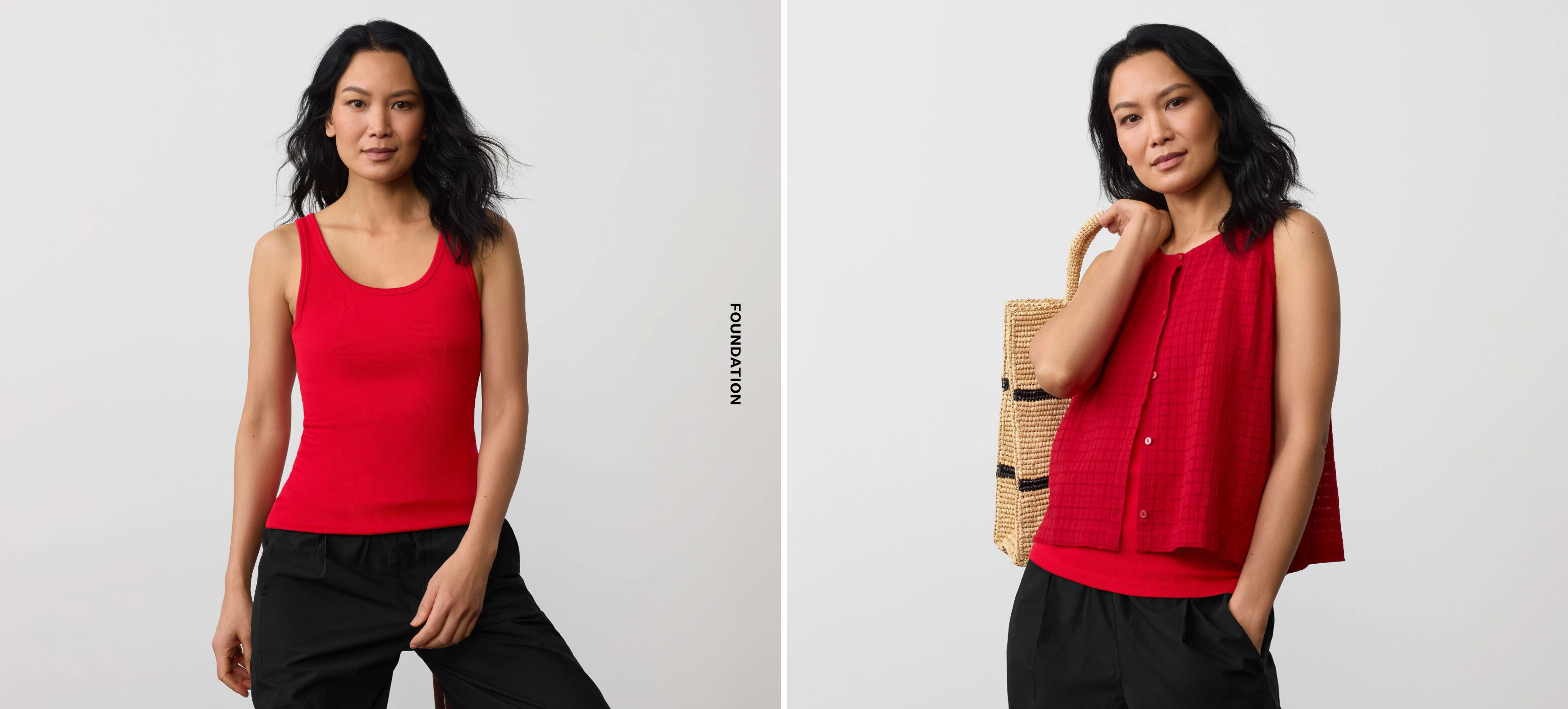Organic Cotton Stretch Rib Scoop Neck Tank Organic Cotton Stretch Rib Scoop Neck Tank