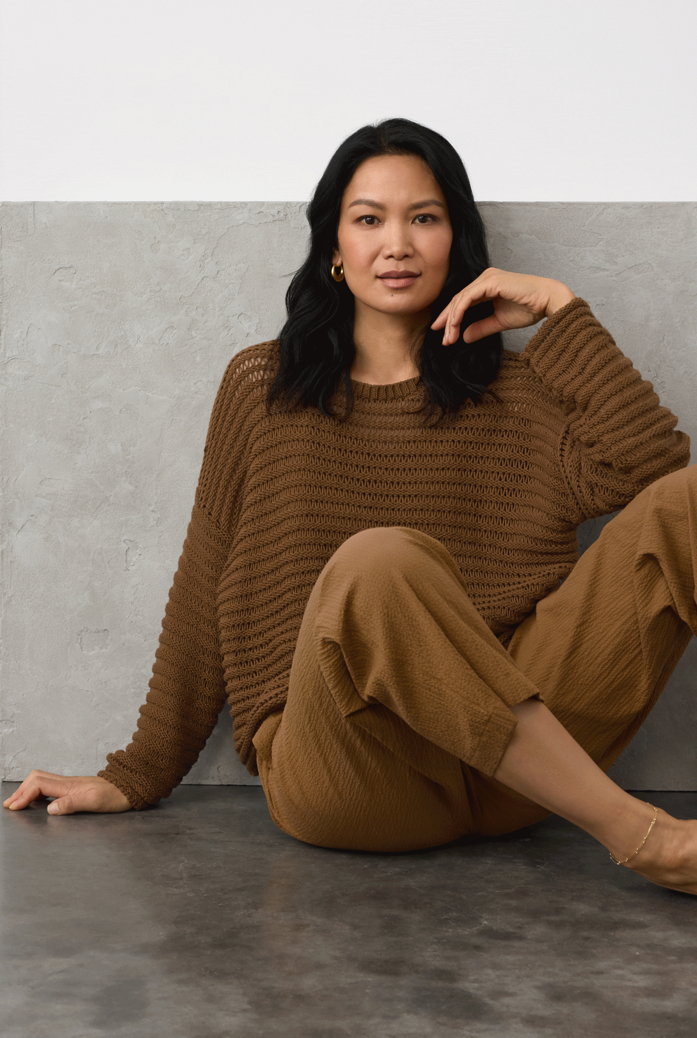 Peruvian Organic Cotton Cord Crew Neck Top Peruvian Organic Cotton Cord Crew Neck Top