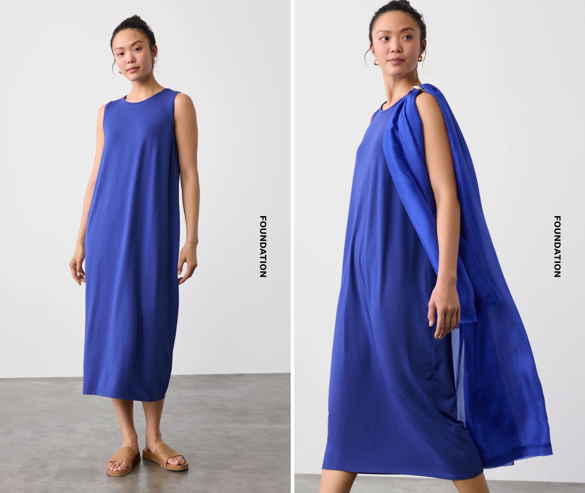 Stretch Jersey Knit Round Neck Dress Stretch Jersey Knit Round Neck Dress