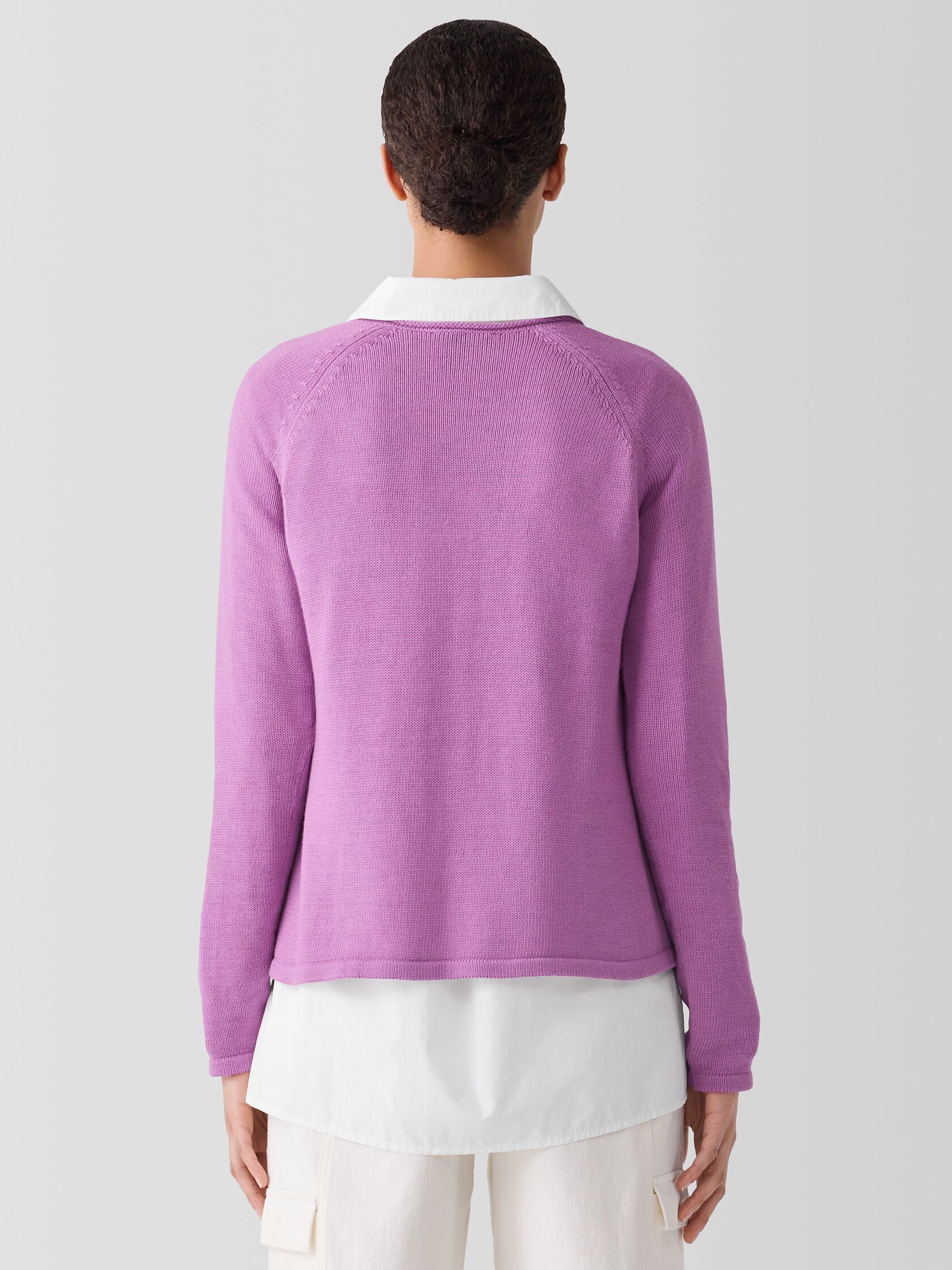 Peruvian Cotton Blend Crew Neck Top