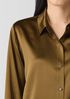 Stretch Silk Charmeuse Classic Collar Shirt