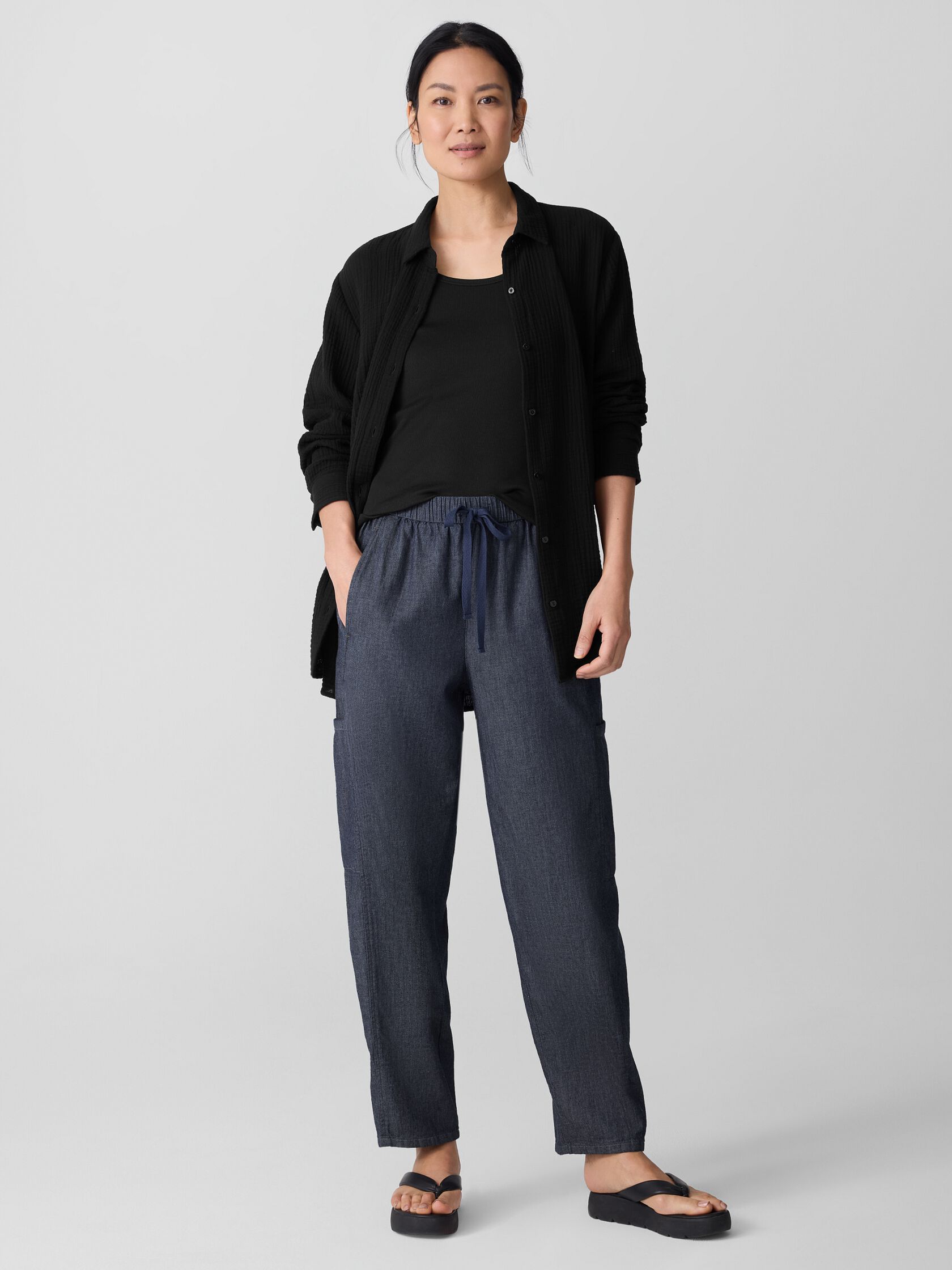 Airy Organic Cotton Twill Cargo Pant