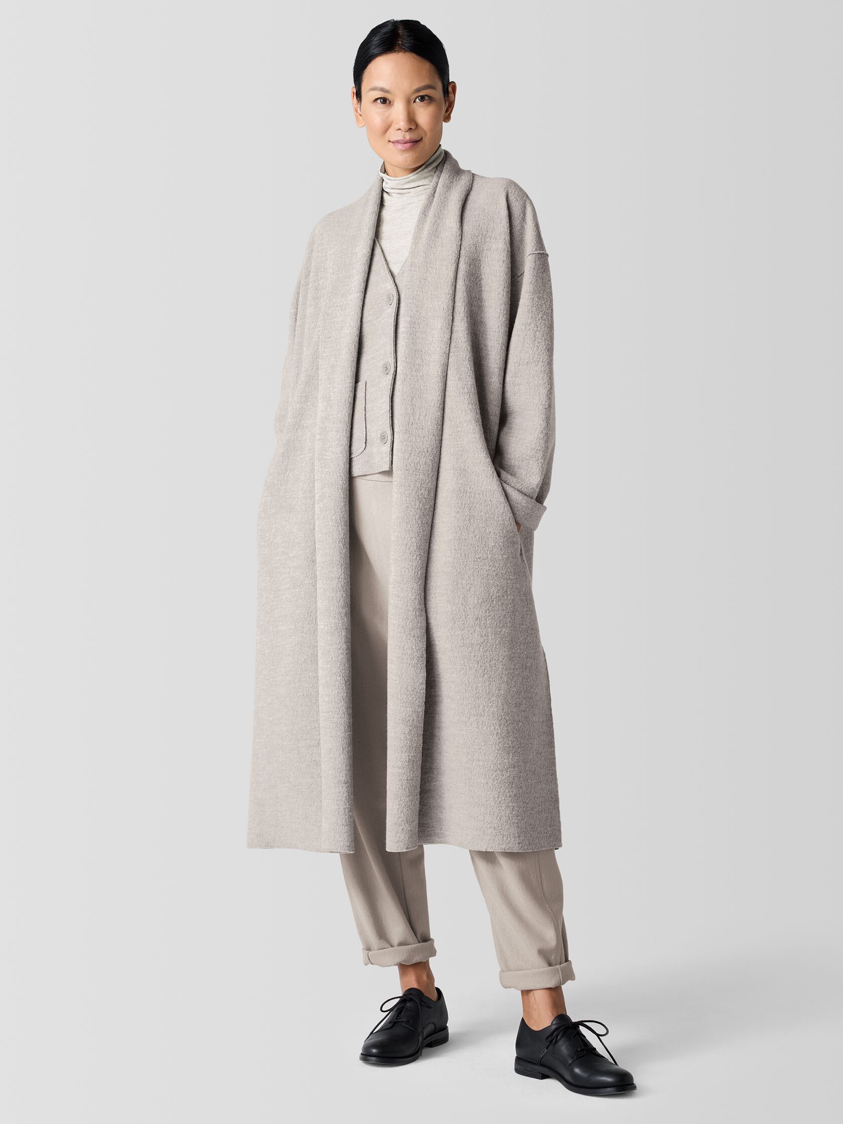 Lightweight Boiled Wool Icon Coat in Regenerative Wool