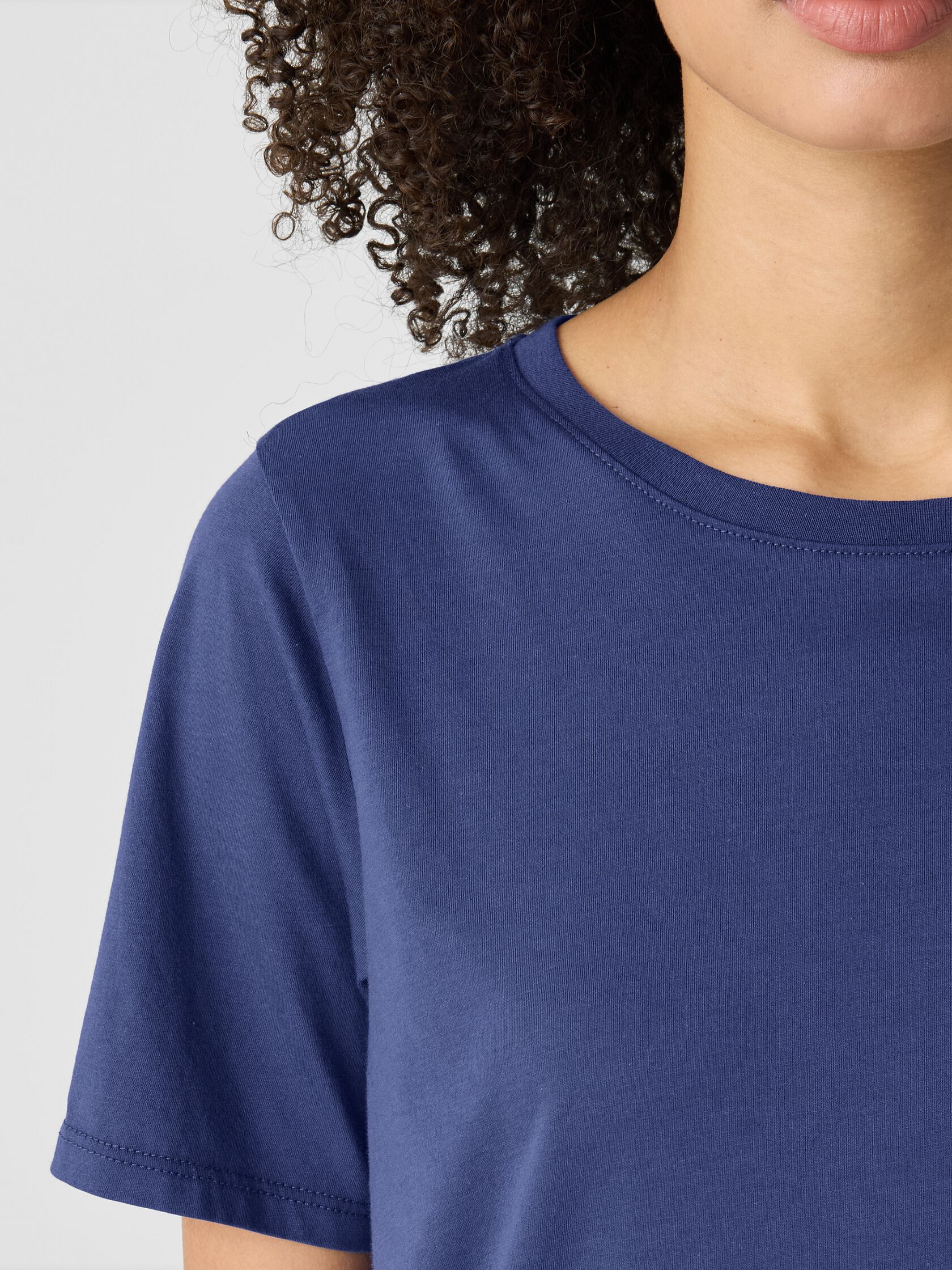 Organic Pima Cotton Jersey Round Neck Tee