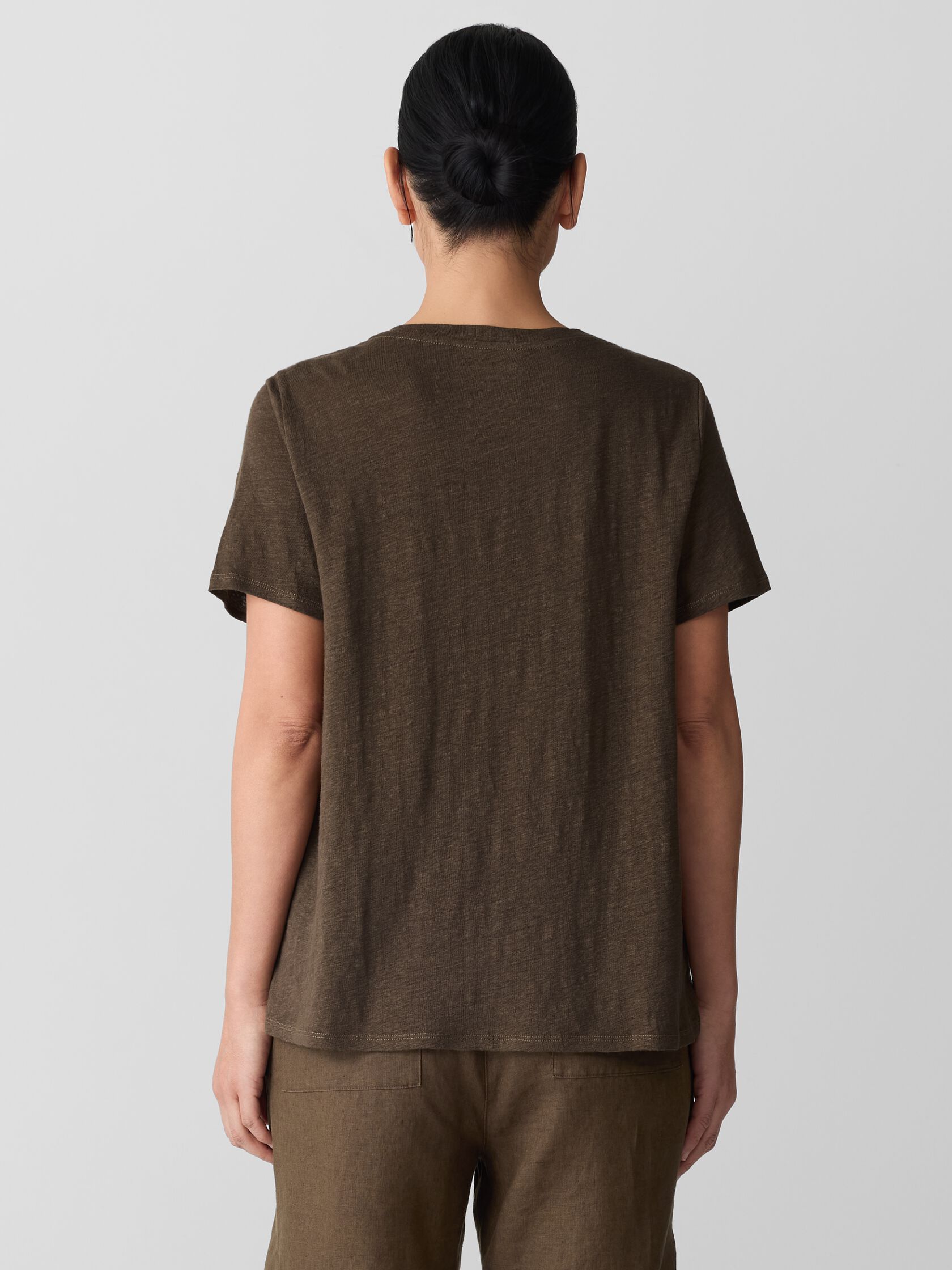 Organic Linen Jersey Crew Neck Tee