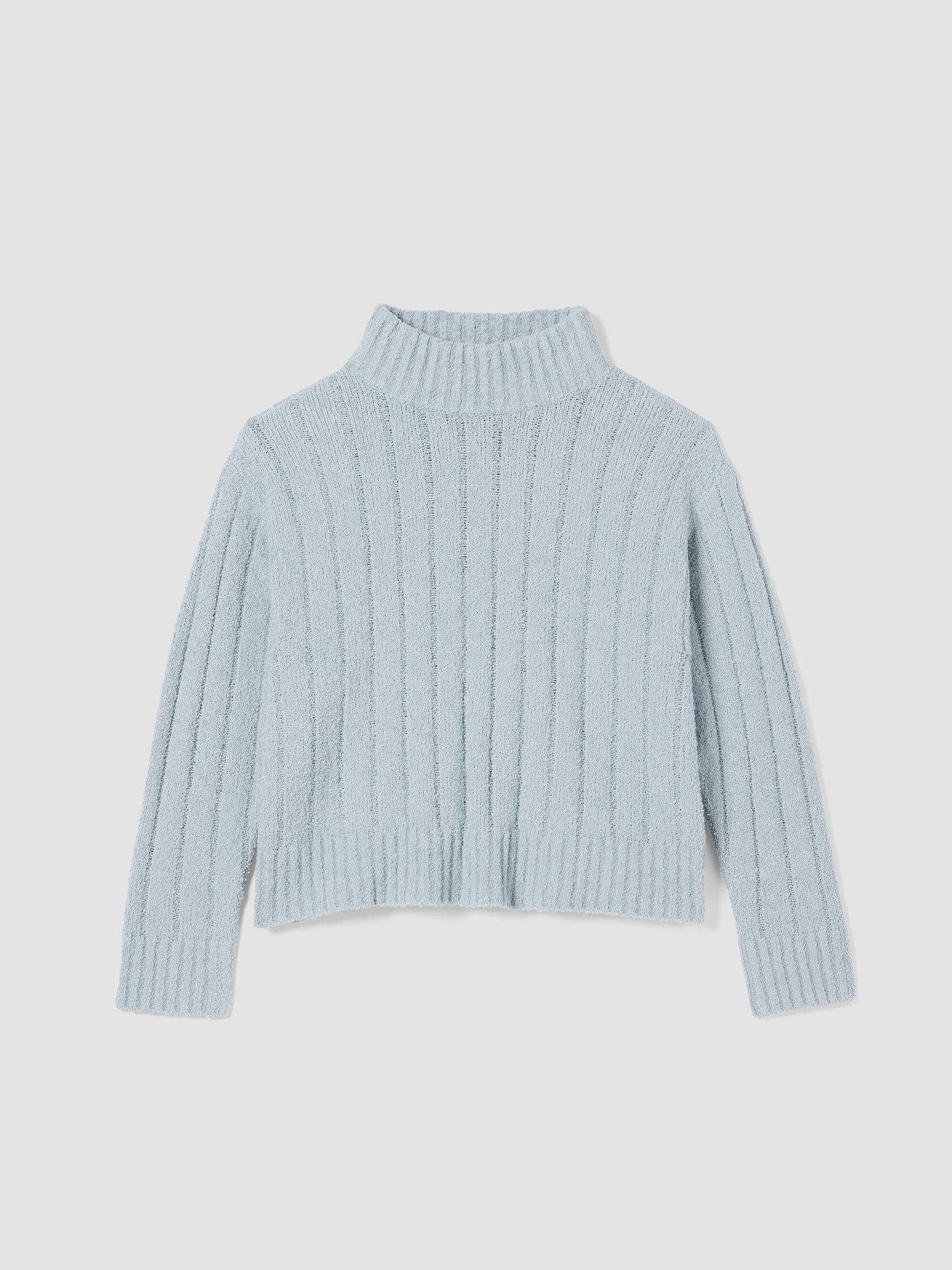Cotton Fluff Rib Turtleneck Top