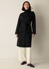 Lustrous Wool High Collar Coat