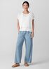 Organic Linen Cotton Crew Neck Top