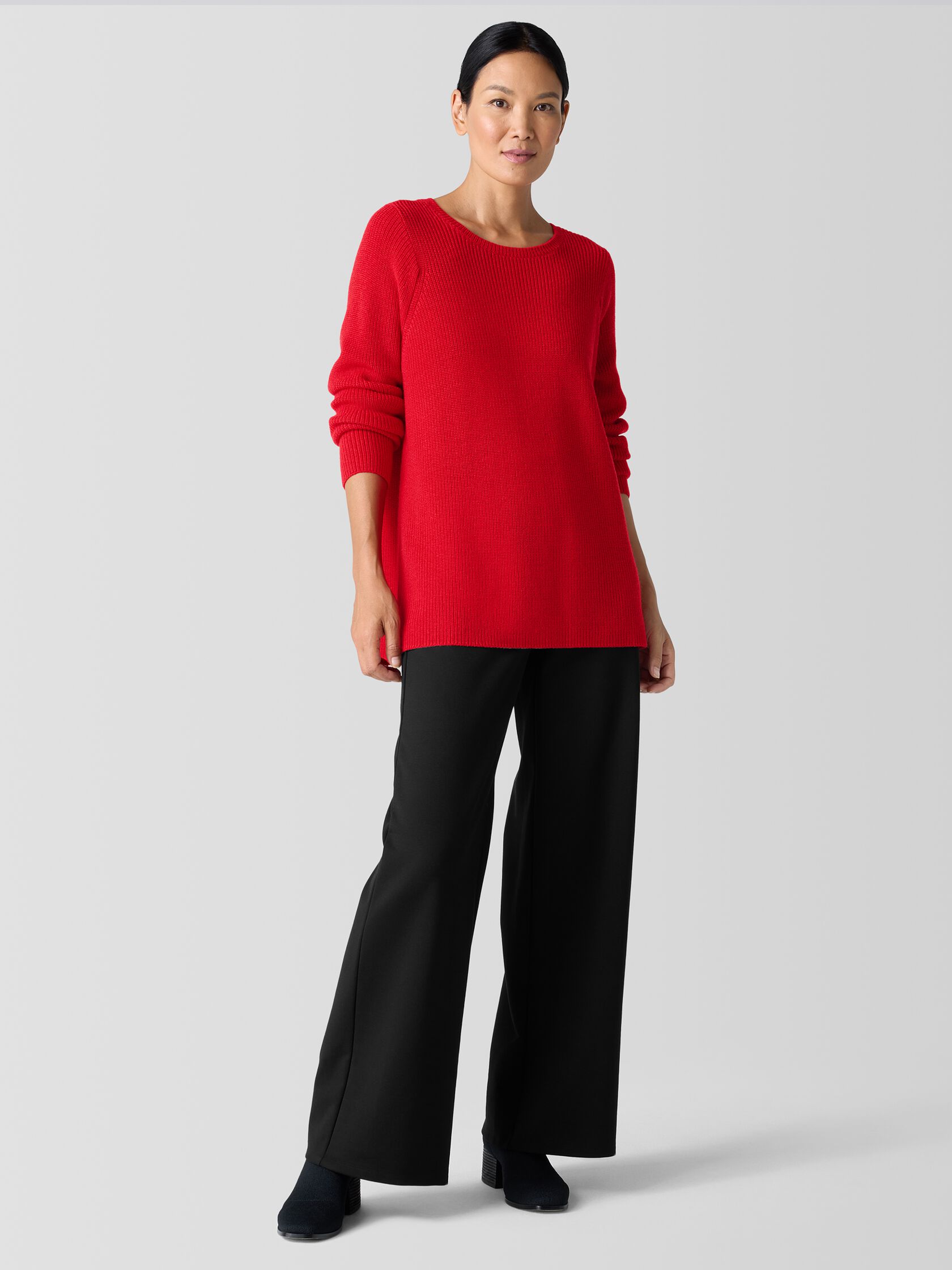 Merino Crew Neck Top in Regenerative Wool