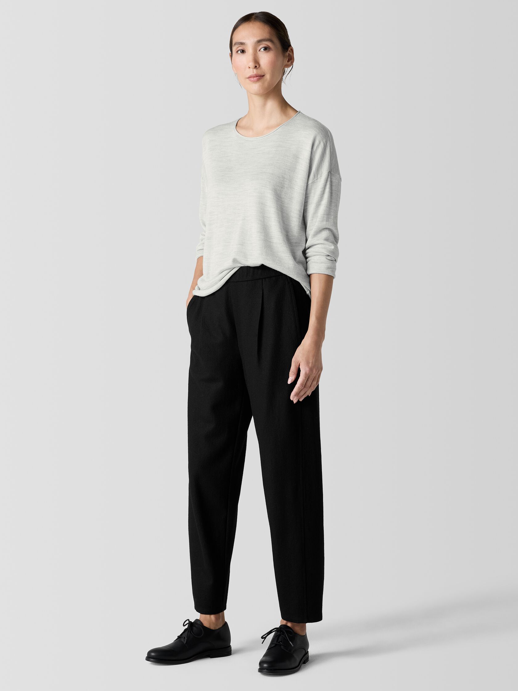 Felted Wool Jersey Lantern Pant in Regenerative Wool