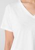 Organic Cotton Slubby Jersey V-Neck Tee