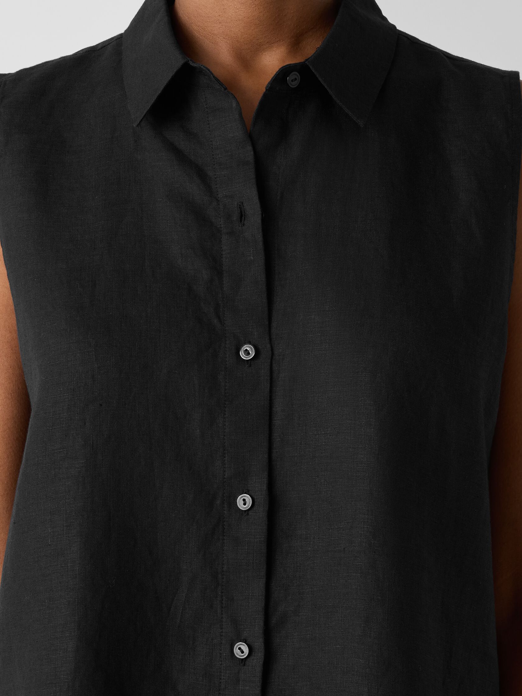 Organic Handkerchief Linen Sleeveless Shirt