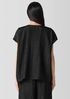 Textured Silk Jacquard V-Neck Top