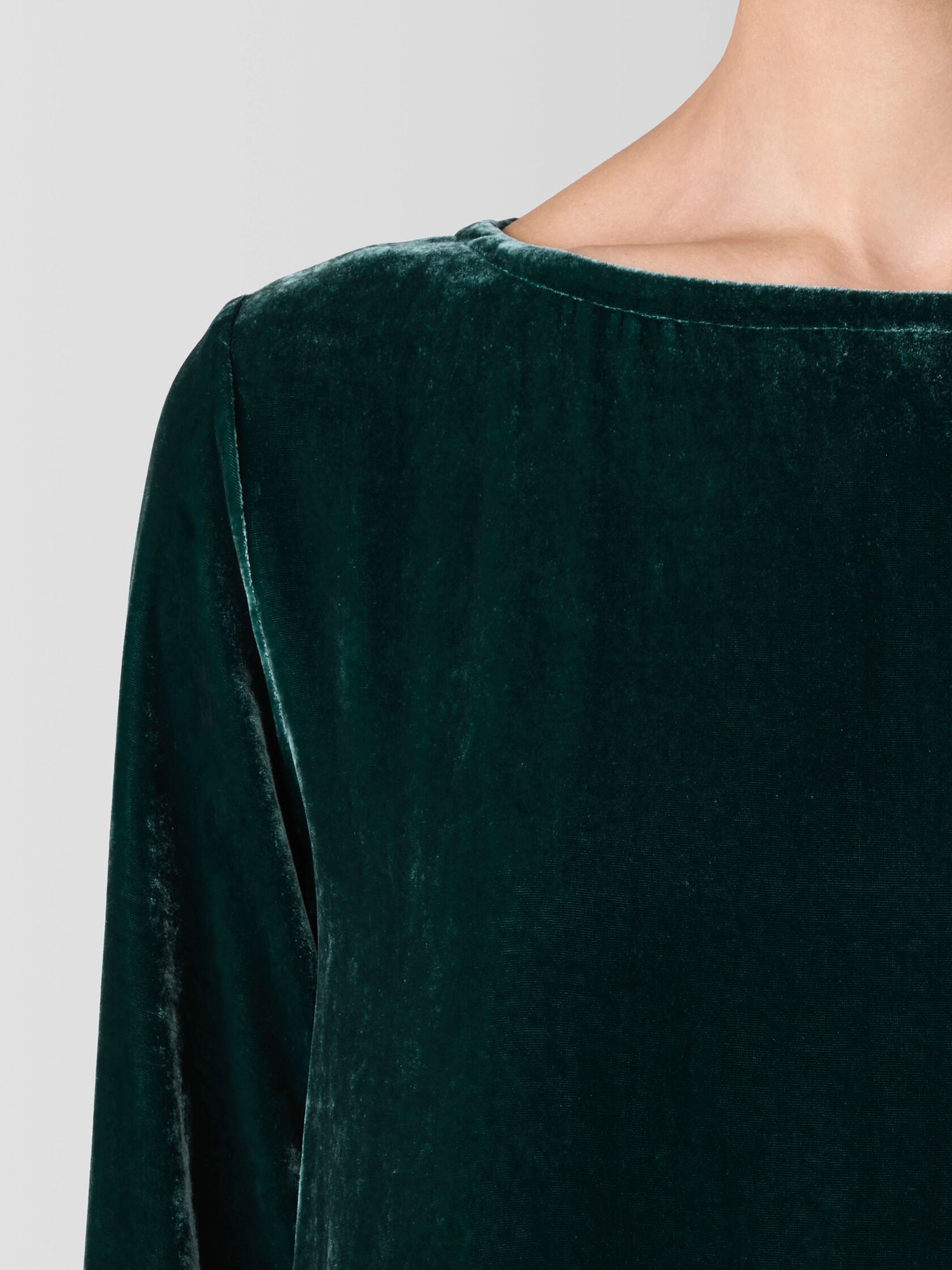Velvet Bateau Neck Dress