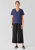 Organic Cotton Slubby Jersey V-Neck Tee
