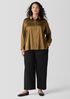 Stretch Silk Charmeuse Classic Collar Shirt