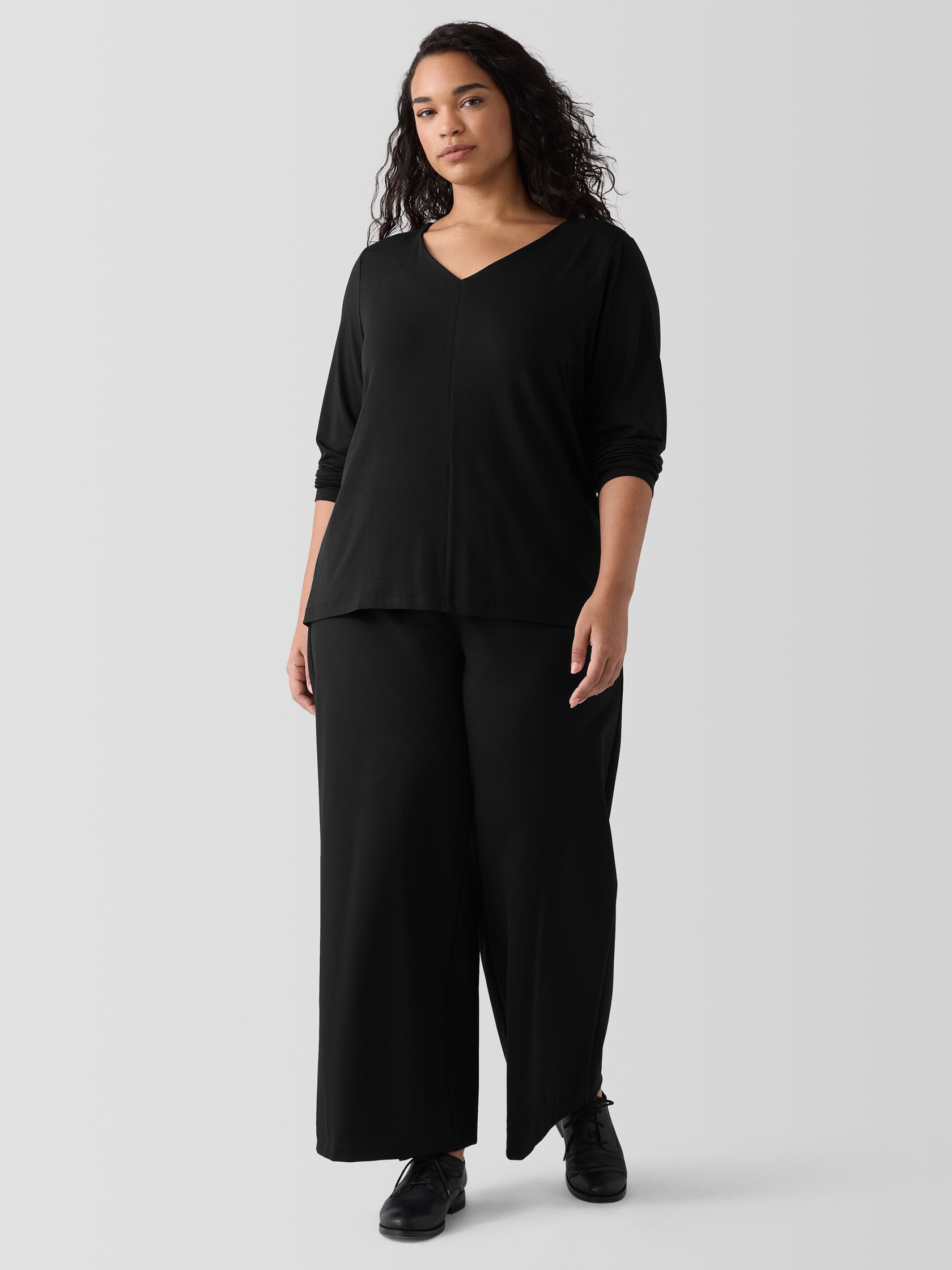 Fine Jersey V-Neck Top