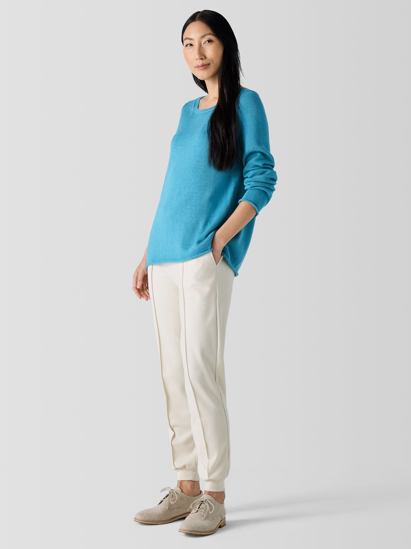 Peruvian Cotton Blend Bateau Neck Top