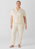 Organic Cotton Interlock Notch Collar Sleep Shirt