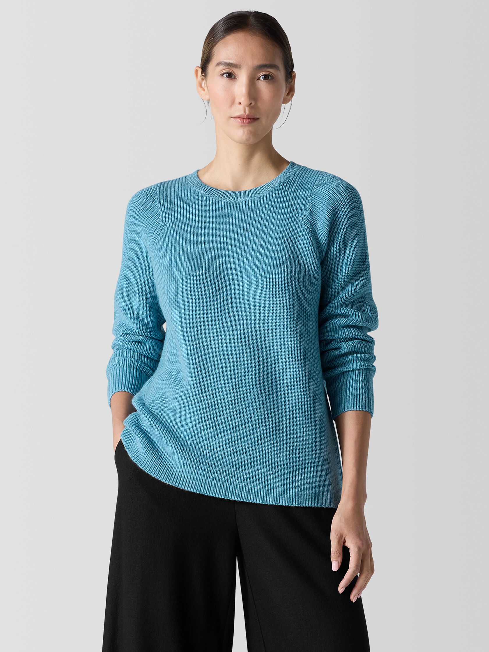 Merino Crew Neck Top in Regenerative Wool