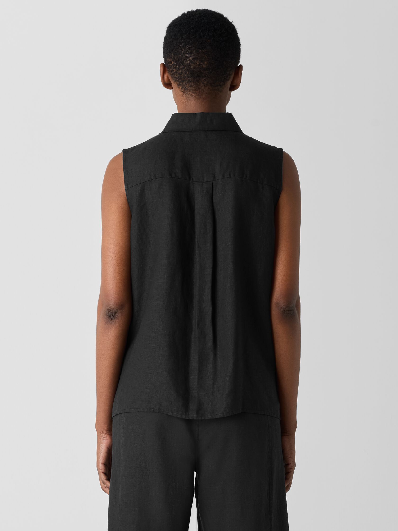 Organic Handkerchief Linen Sleeveless Shirt