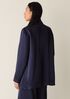 Textured Satin Long Blazer