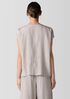 Textured Silk Jacquard V-Neck Top