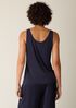 Stretch Silk Jersey Scoop Neck Tank