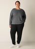 Striped Cozy Brushed Terry Box-Top