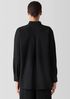 Washed Organic Cotton Poplin Stand Collar Top
