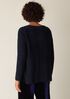 Chenille Blend Jewel Neck Top