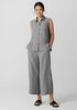 Puckered Organic Linen Sleeveless Shirt