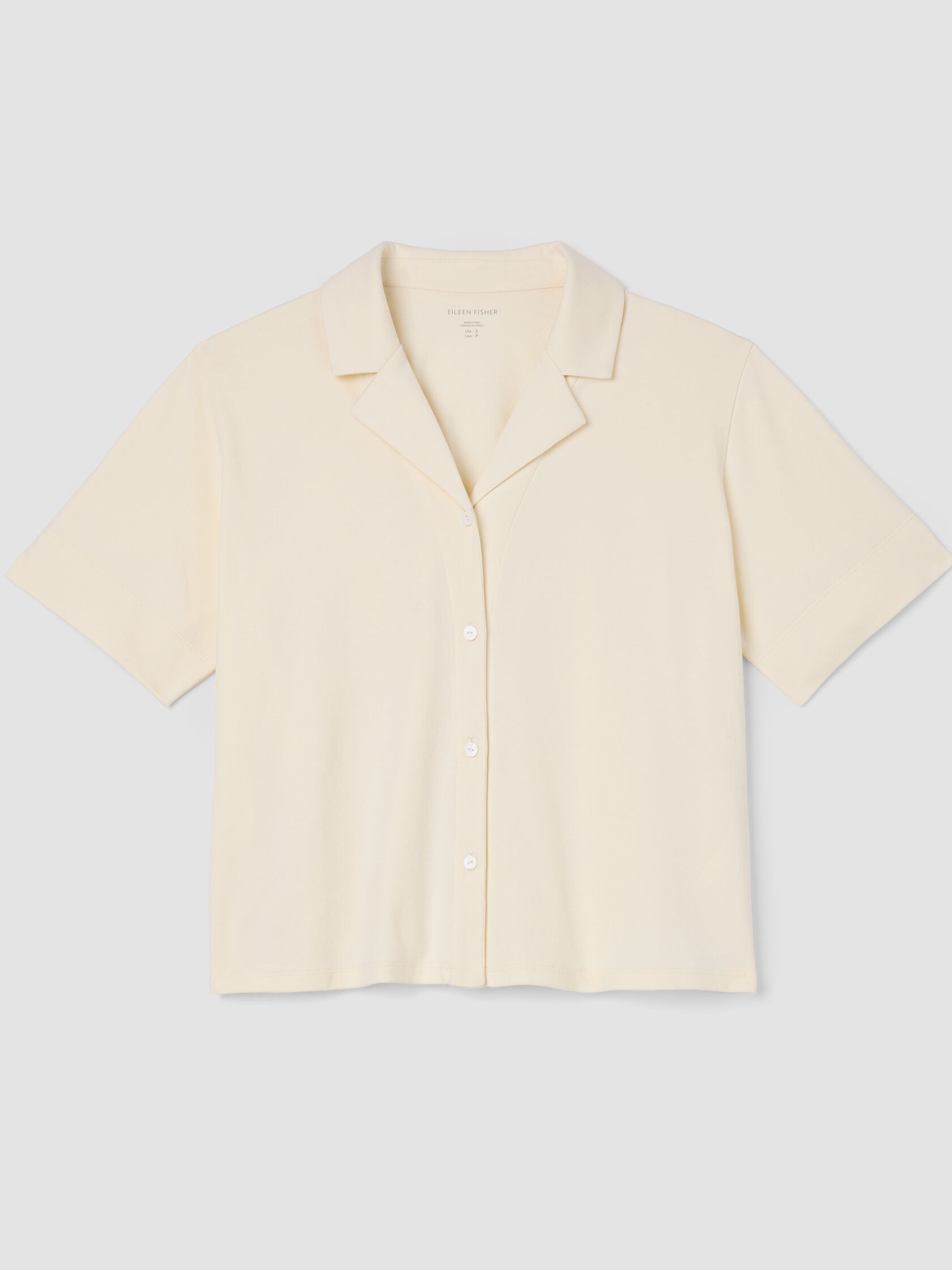 Organic Cotton Interlock Notch Collar Sleep Shirt