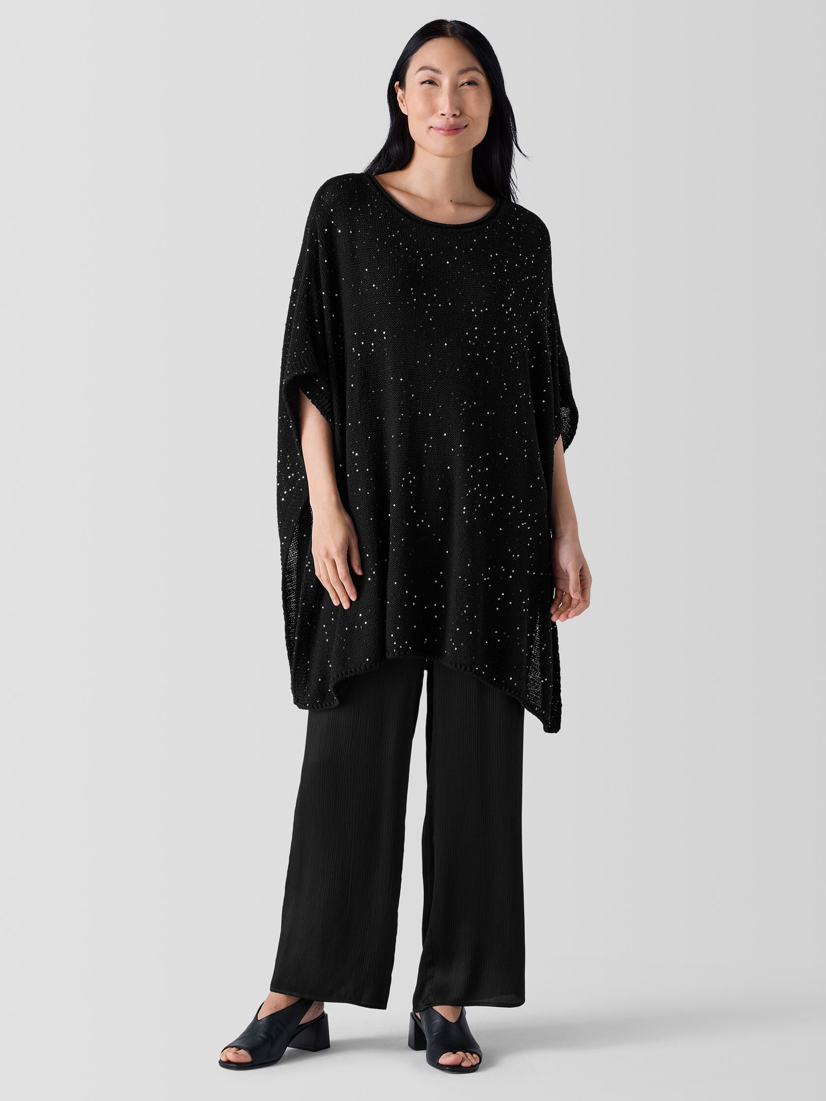 Merino Sequin Poncho