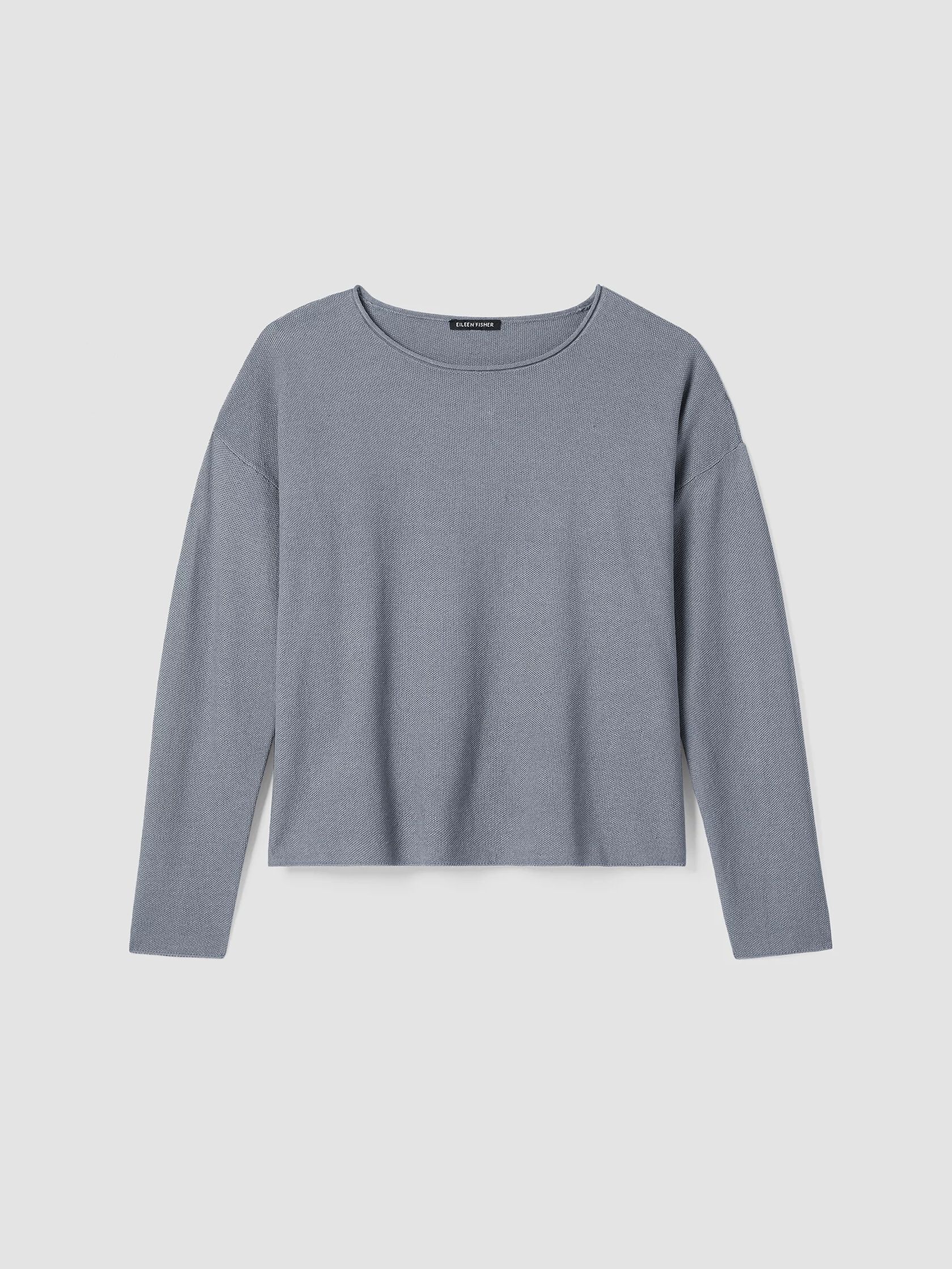 Organic Linen Cotton Jewel Neck Box-Top