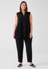 Silk Georgette Crepe Sleeveless Shirt