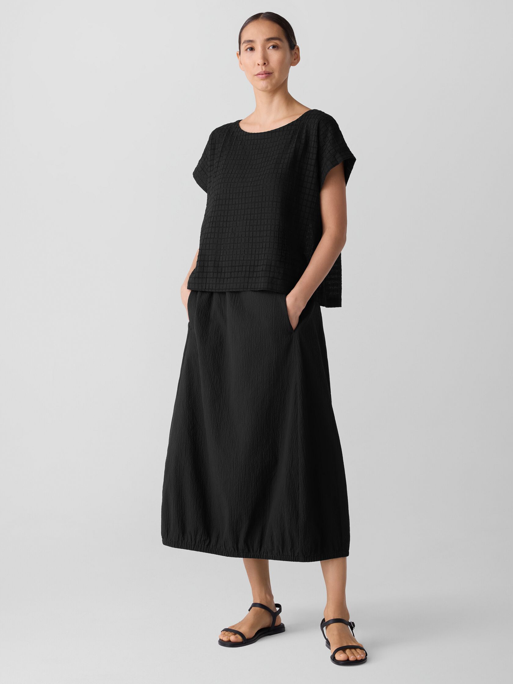 Organic Cotton Voile Box Square Top