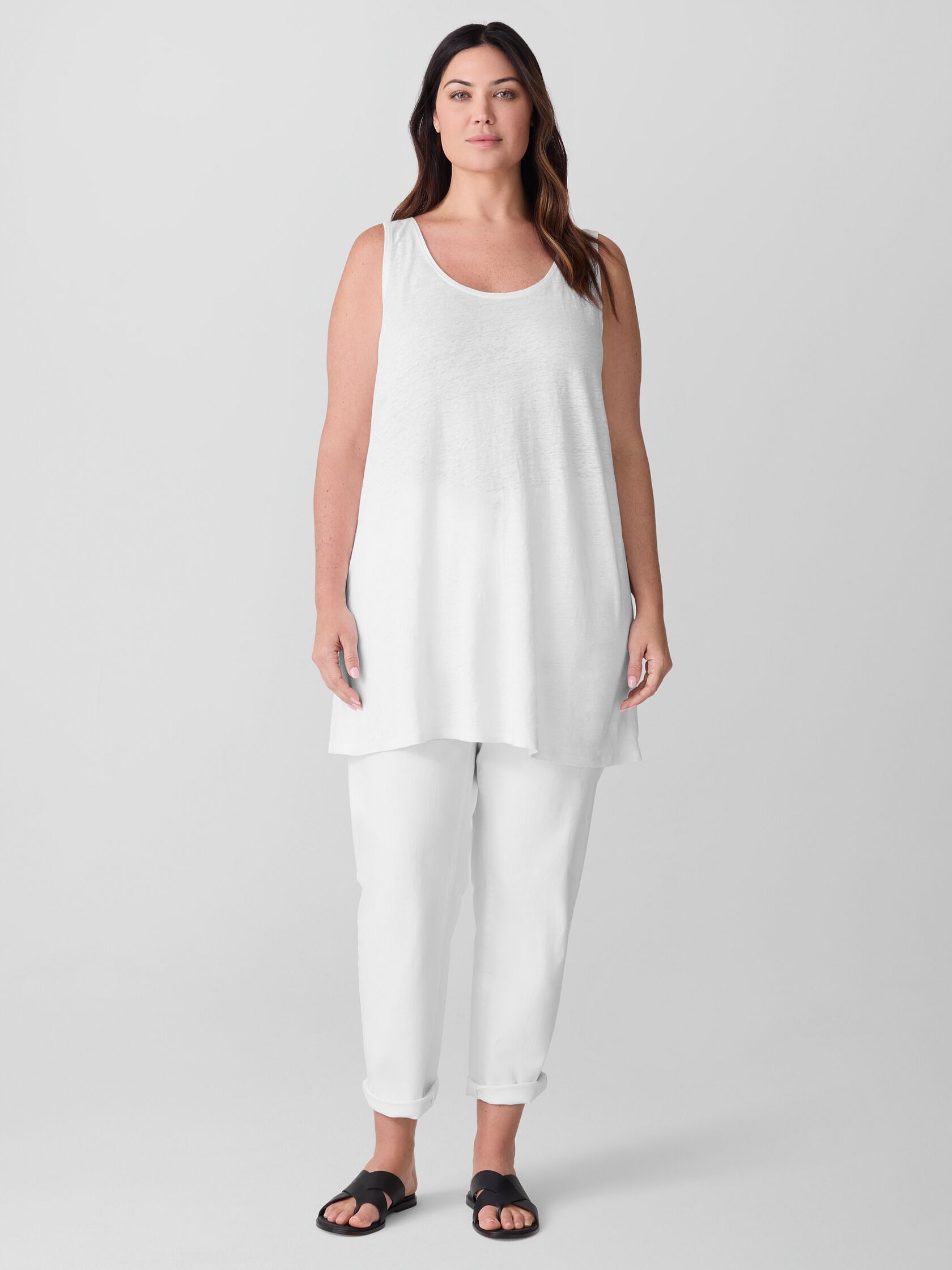 Organic Linen Jersey Long Tank