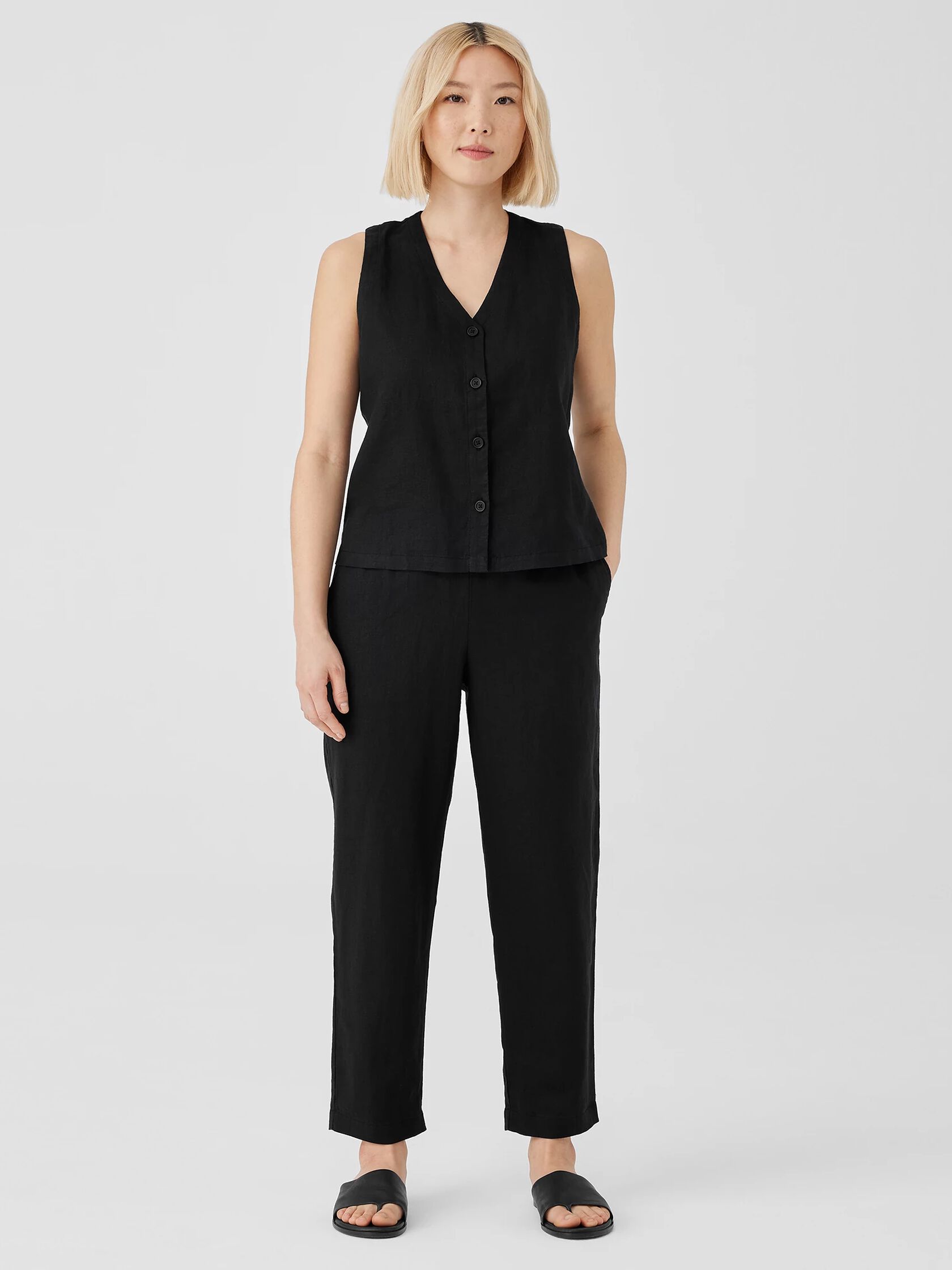 Organic Linen Tapered Pant
