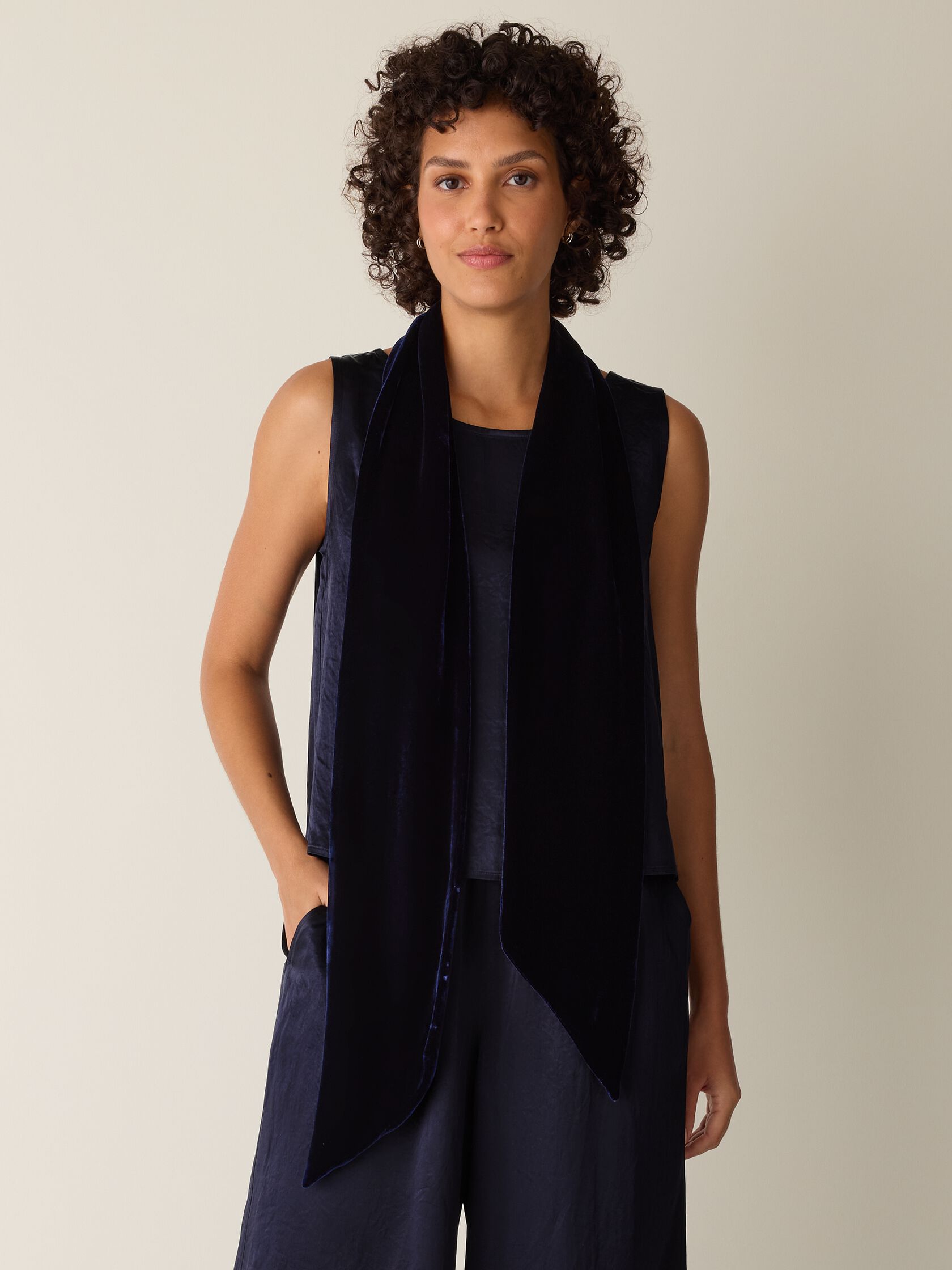 Velvet Double Tie Scarf