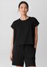 Pima Cotton Stretch Jersey Pleated Box-Top
