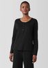 Organic Cotton Interlock Henley Sleep Top