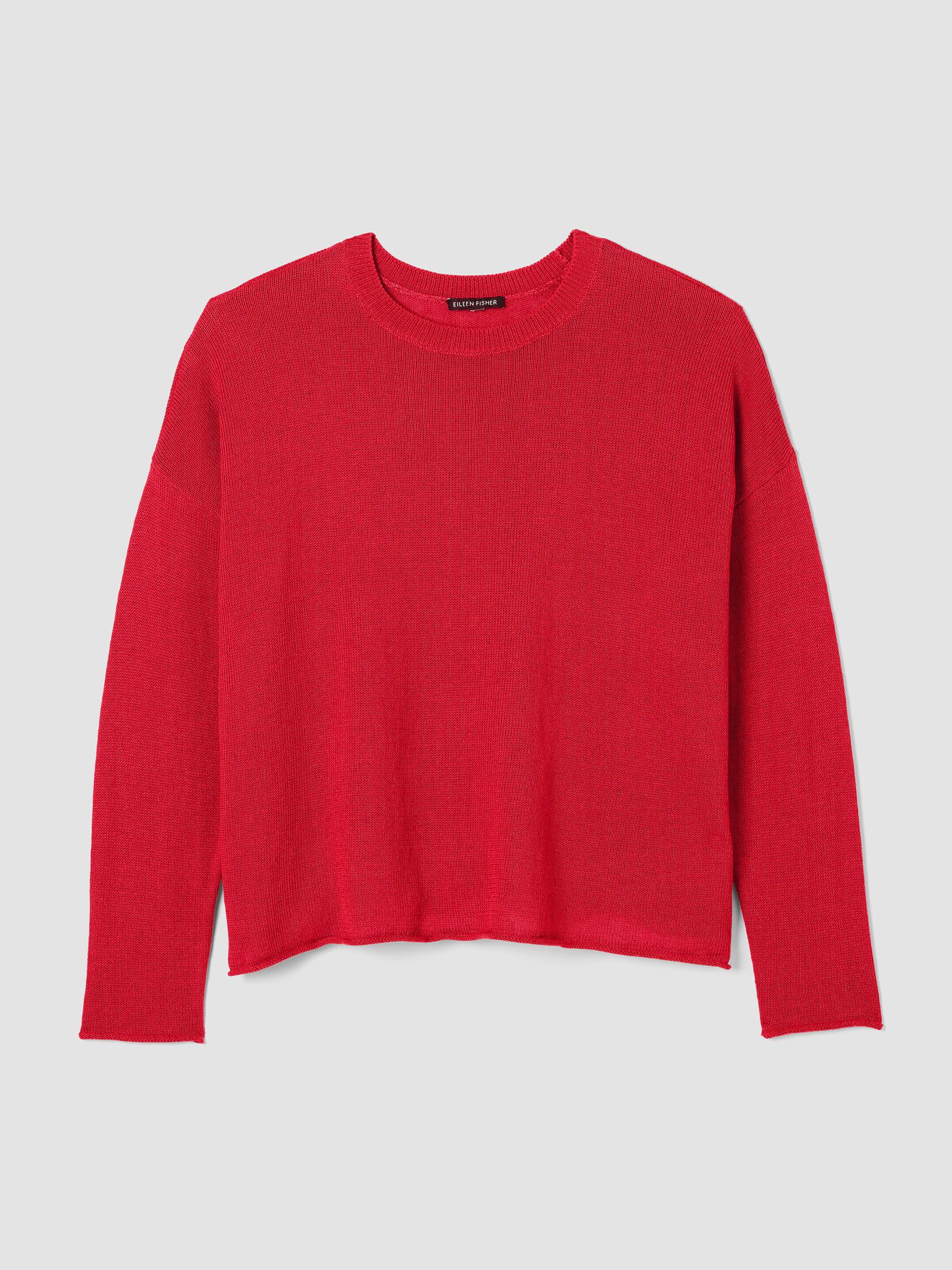 Organic Linen Cotton Cord Crew Neck Top