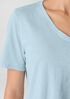 Organic Cotton Slubby Jersey V-Neck Tee