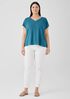 Organic Linen Jersey V-Neck Tee